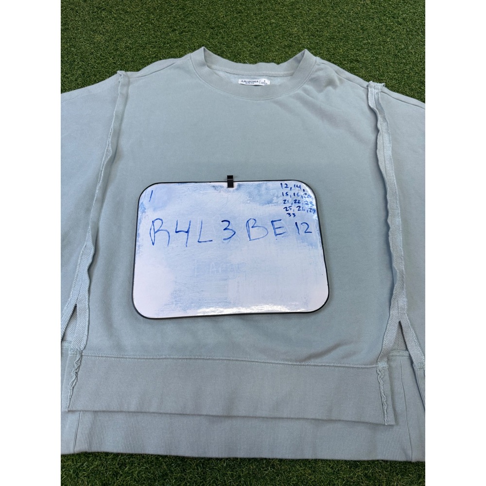 Arizona Jean‎ Co Womens Small Sweatshirt Aqua Tourmaline Exposed Seams NWT - Picture 8 of 8